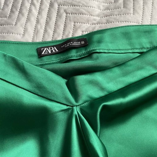 Zara skirt new, green with asymmetric hem size M