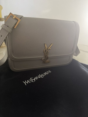 YSL δερμάτινη τσάντα ώμου σαν καινούργια, γκρι