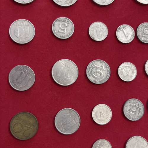 East German coins, 45 pieces