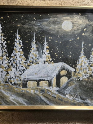 Ακουαρέλα στο χέρι καινούργια με κορνίζα 20×15