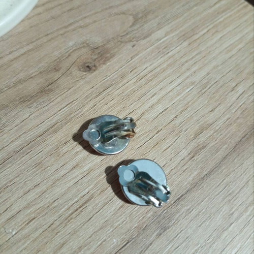 Children's earrings with clip like new, pink