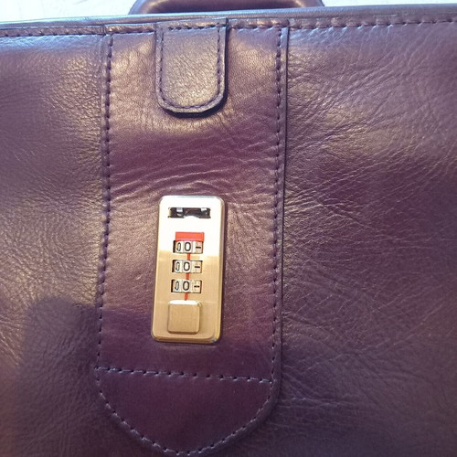 Leather professional bag brown, new, 42×30 cm