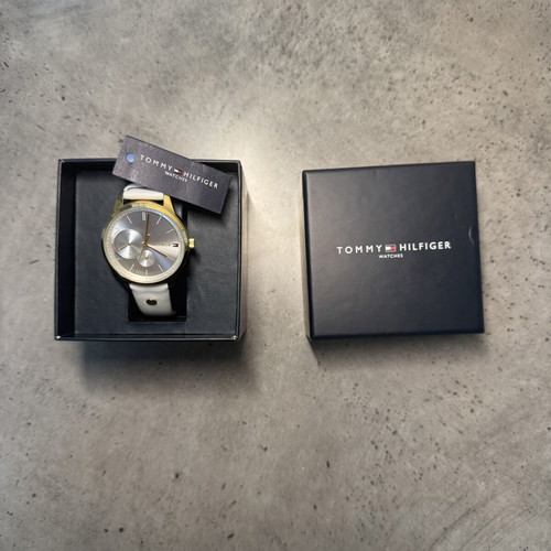 Tommy Hilfiger watch, white and gold