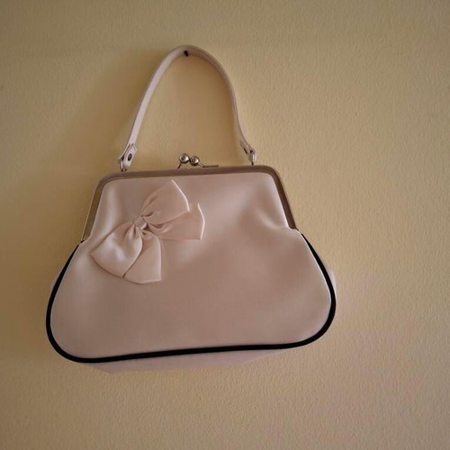 Vintage evening disco clutch purse new, beige