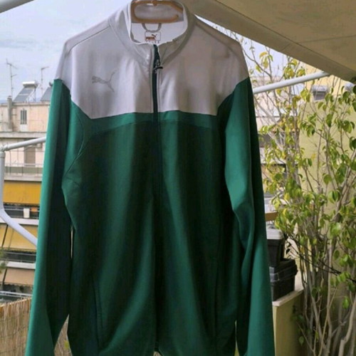 Puma jacket genuine men's vintage XL used, white and green