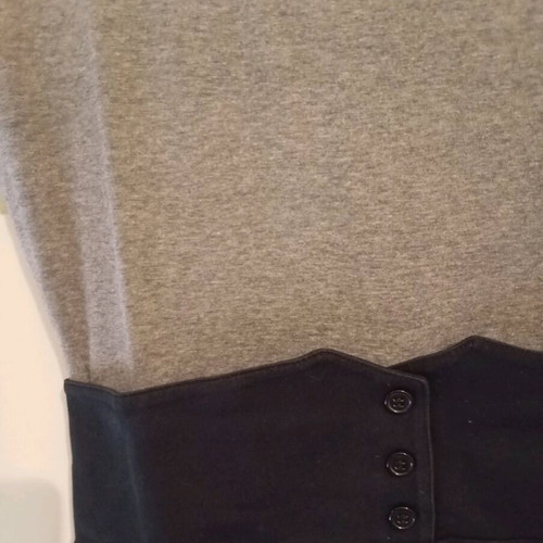 H&M short fitted dress two-tone grey/black like new
