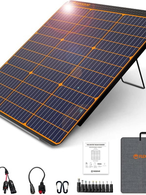 Flexsolar 60W Solar Panel Charger with USB-C 45W QC 3.0 and DC Output, New