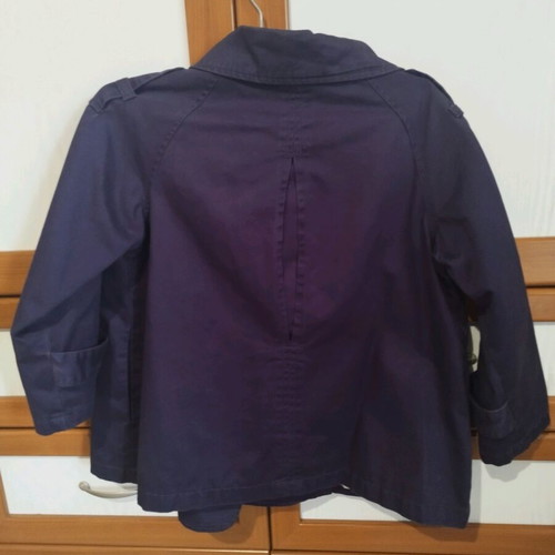 Short purple coat lightly worn, size M