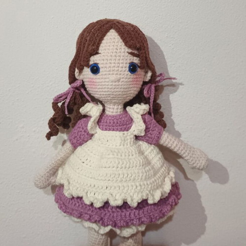Handmade knitted Amigurumi doll new, height 27cm