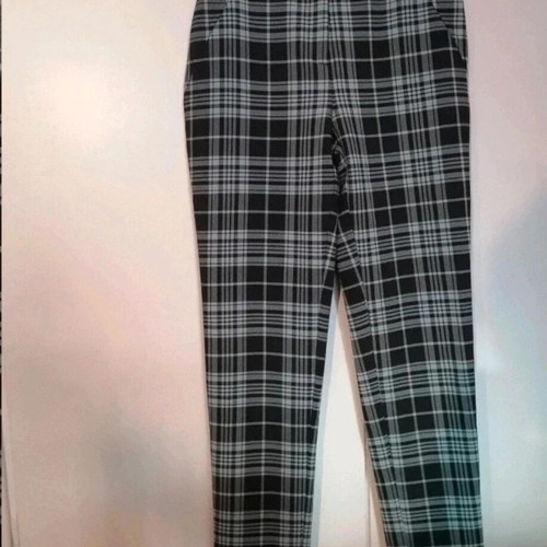 Vener plaid pants black and blue like new, size S