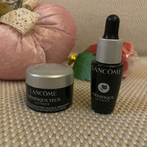 Lancome travel size eye cream and face serum new