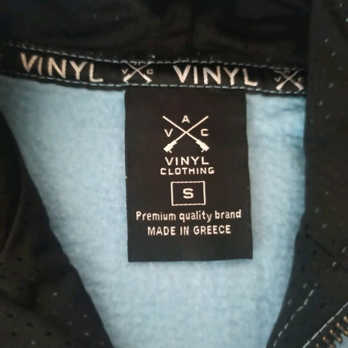 Vinyl cardigans white and blue S like new, 2 pieces with fleece