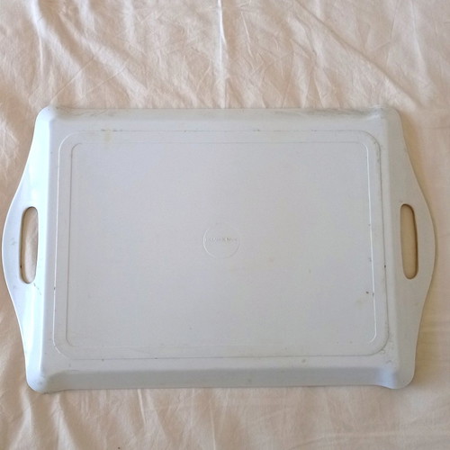 Serving tray used melamine with orange design