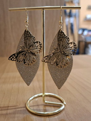 Handmade hanging earrings gold and silver color, new