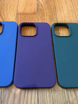 Silicone cases for iPhone 14 Pro Max brand new, 3 colors