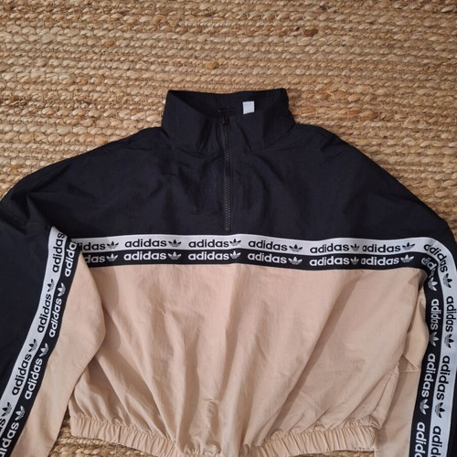 Adidas Originals Women's Half Zip Crop Top New, Technical Fabric