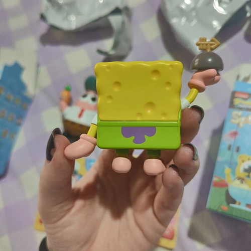 Popmart SpongeBob and Patrick set brand new with figures and cards