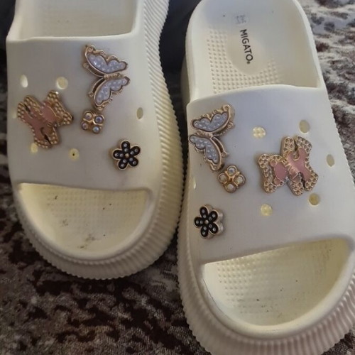 Migato white sandals size 36.5