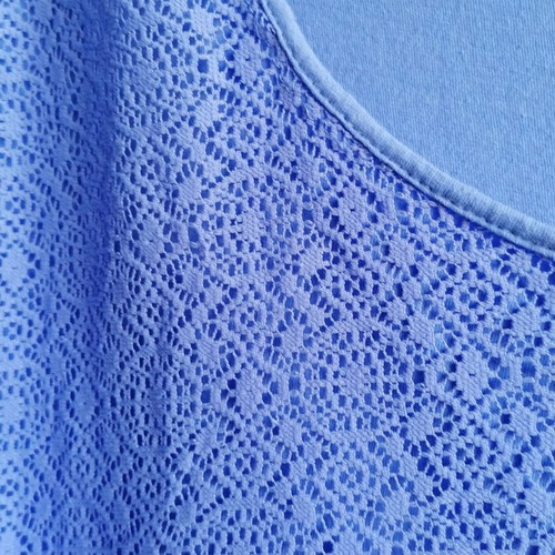 Laura Scott blouse 2XL like new, cotton, blue