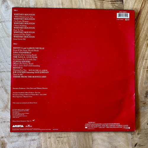The Bodyguard Original Soundtrack Album vinyl like new, pop