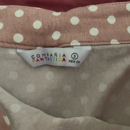 Compañía Fantástica pink polka dot skirt like new, size S