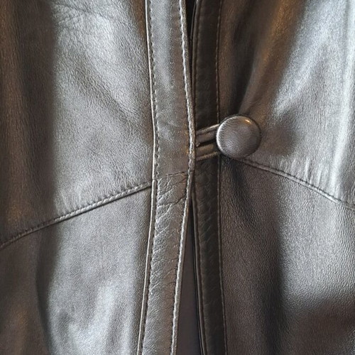 Black leather jacket, size L