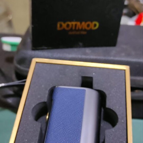 Dotmod DotBox 100W vape mod blue grey like new, 21700 battery