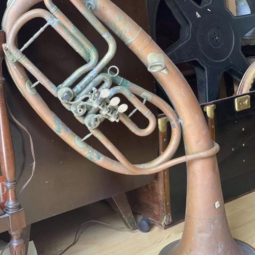 Saxhorn brass musical instrument used, old