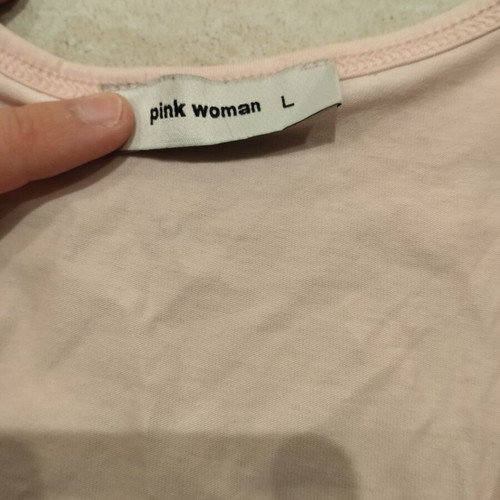 Pink Woman elastic tank top like new, light pink, size L