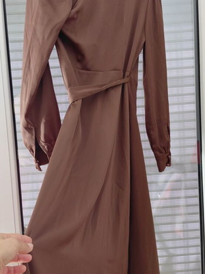 Shein women's satin dress, brown, spring autumn