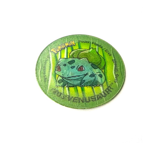 Pokemon tazos tags #02 Bulbasaur 3D like new