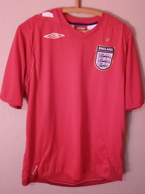 Εθνική Αγγλίας 2006-2008 Umbro ποδοσφαιρική φανέλα, μέγεθος M