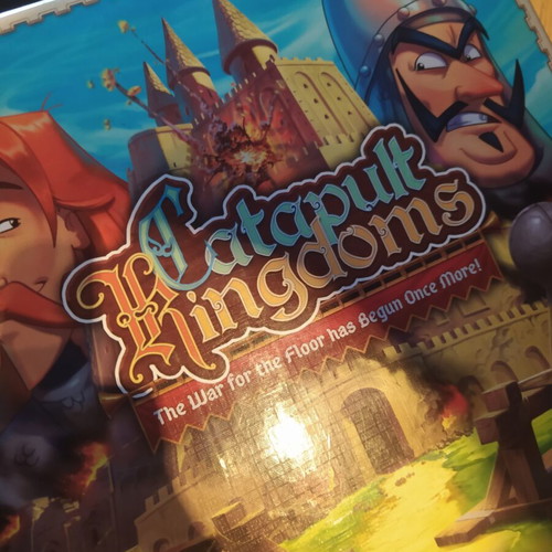 Catapult Kingdoms board game used, missing two platforms and seven balls