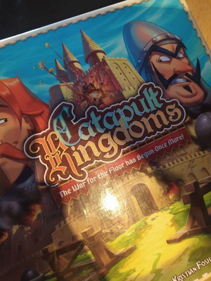 Catapult Kingdoms board game used, missing two platforms and seven balls