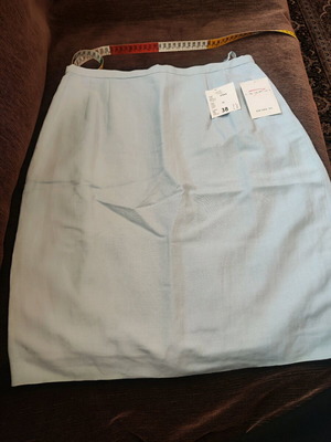 Apriori skirt blue linen with viscose knee-length new size M