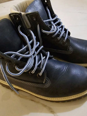 Chicago boots like new, leather, size 39, white and blue