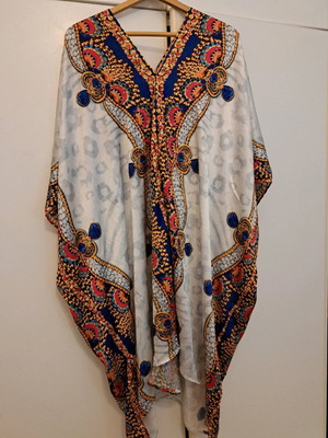 Caftan like new with rhinestones multicolored