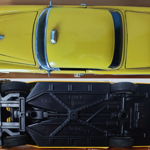 Buick Century 1955 yellow taxi cab 1:18 scale diecast model used