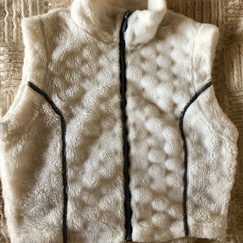White Teddy Ski Vest Vincent Cooke like new, white, size M