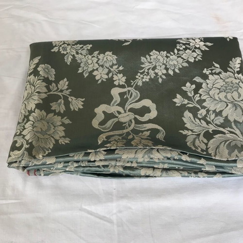 Brocade fabric piece vintage new, silk with damask pattern
