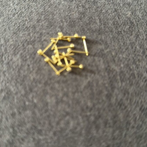 Nose earrings new, silver gold plated, pack of 18