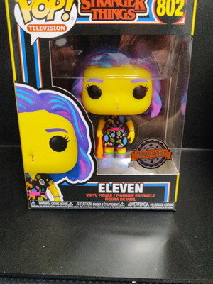 Funko Pop Netflix Stranger Things 802 Eleven Blacklight Special Edition like new