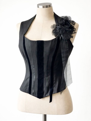 Morgan de Toi Archive Corset Top Black like new with Lace and Velvet