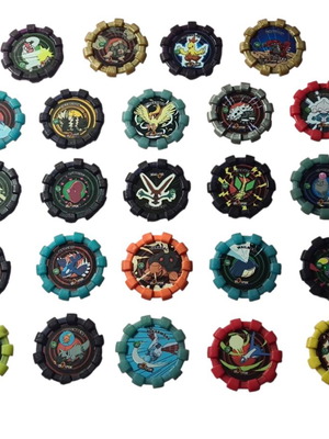 Pokemon Boinx collectible tags used, pack of 24 pieces