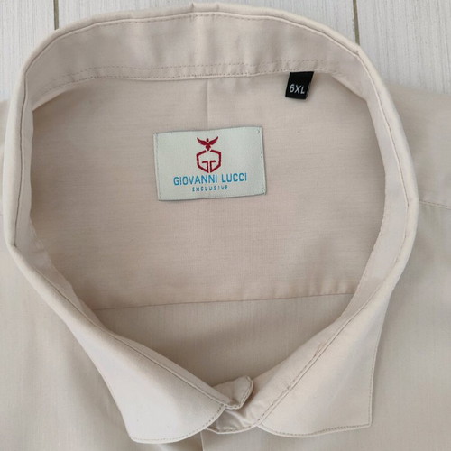 Vintage Giovanni Lucci men's shirt 6XL like new, beige
