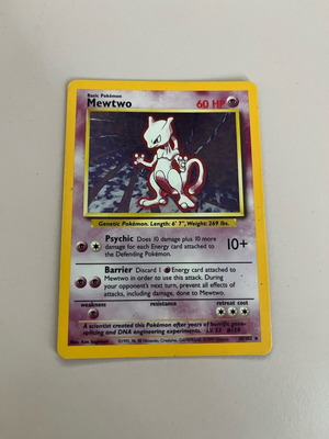 Mewtwo 10/102 BS Holofoil Rare like new