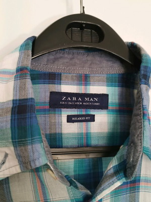 Zara shirt turquoise Small Relaxed Fit like new