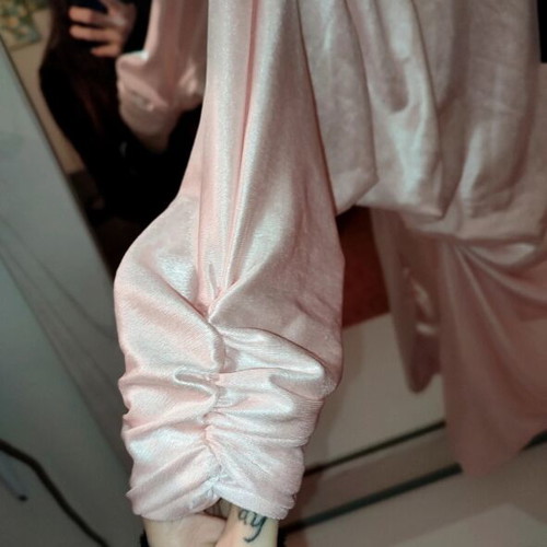 Zic Zac satin blouse baby pink, new with tags