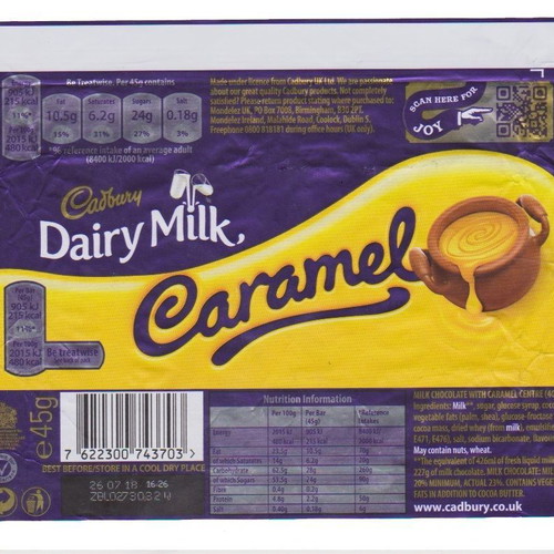 Cadbury wrappers used, pack of 10 for collectors
