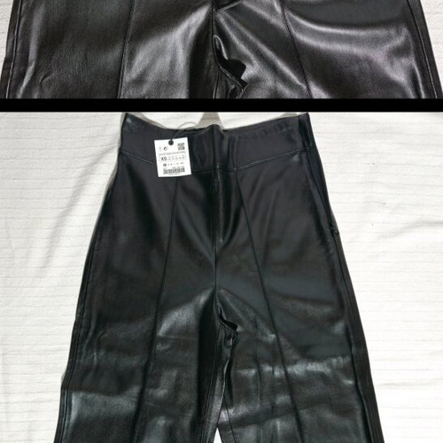 Zara pants made of quality faux leather new with tag, size XS/S